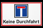 Schild aus PVC mit Folieschnitt