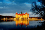 Schloss Moritzburg bei Dresden am Abend
